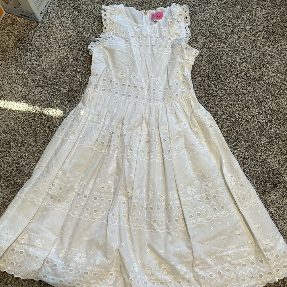 Kate Spade white eyelet dress - size 14 New With Tags - never worn!